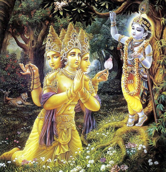 Господь Брахма и Шри Кришна