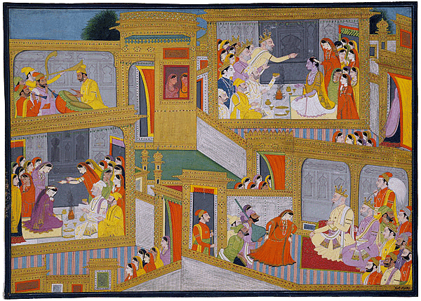 Свадьба Рукмини и Кришны Guler, Himachal Pradesh, c. 1820 Национальная галерея Автралии