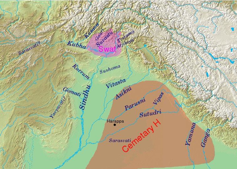 Именно так, согласно «Риг-веде», протекала Сарасвати до тектонических изменений в Гималаях. Ученые подтвердили информацию из «Риг-веды»